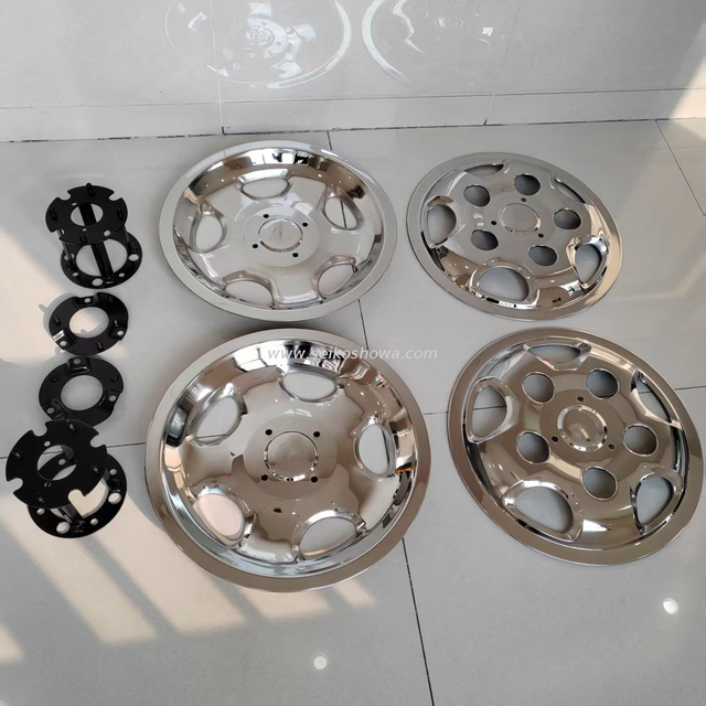 High Quality Chrome ABS 17.5 Inch Wheel Cover for Coaster Bus 2004-2016 Bolt-On Installation