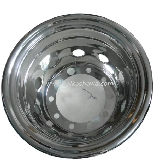 HY-22-004 22.5 Inch Stainless Steel Wheel Cover with Polishing Finish Compatible with BENZ/ISUZU/NEOPLA/MAN/GM/VOLVO Truck & Bus