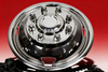 17 Inch 8 Lug Wheel Simulators - 304 Stainless Steel Mirror Finish Over-The-Lug Hub Caps, Fit for 2005-2020 Ford F350 Dually Wheel with Installation Kit