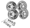 19.5 Polished Stainless Steel Dual Wheel Simulator Dual Wheel Cover Bolts Hub Caps Fits for Ford