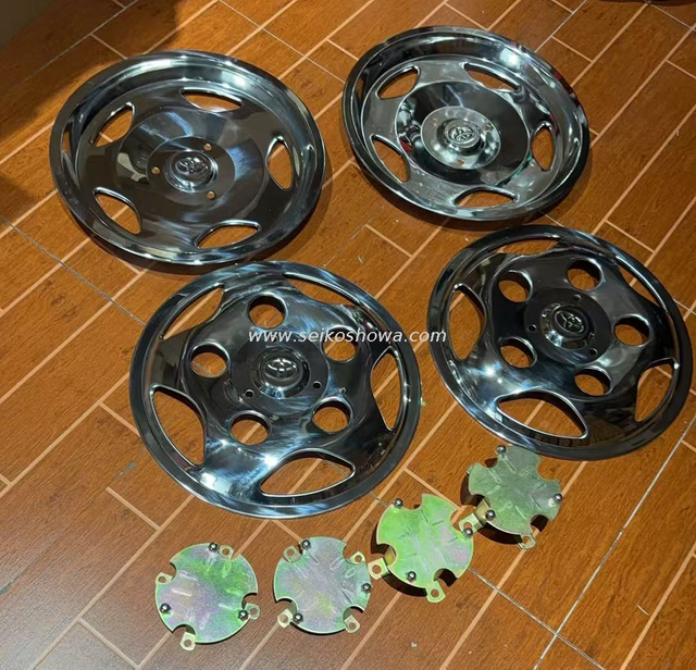 HY-17-021 Stainless Steel Rim Cap Suitable for Toyota Coaster Minibus Wheel Hub Cover 17.5"wheel Cover