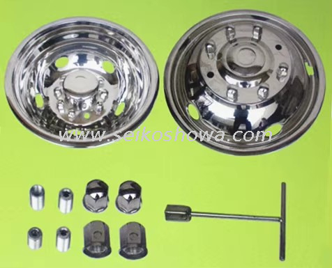 Wholesaler HUIYING 19.5 Inch Truck Bus Wheel Cover 304 Stainless Steel TS16949 Certified Electroplated High Quality Stock Supply