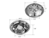 19.5 Polished Stainless Steel Dual Wheel Simulator Dual Wheel Cover Bolts Hub Caps Fits for Ford